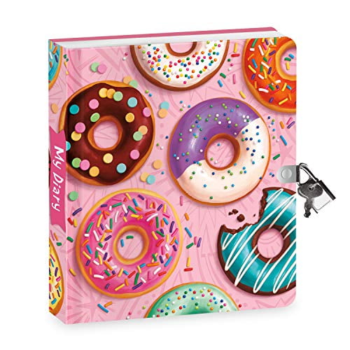 Peaceable Kingdom Journal de Beignet 6,25" Serrure et Clé, Journal de Page Doublée pour les Enfants