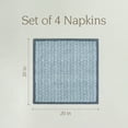 thumbnail image 5 of over&back Hand-Blocked Printed Cotton Cloth Napkins - Washable Napkins Set for Mixing, Matching, and Creating a Custom Home Decor Tablescape - Blue Herringbone, 5 of 11