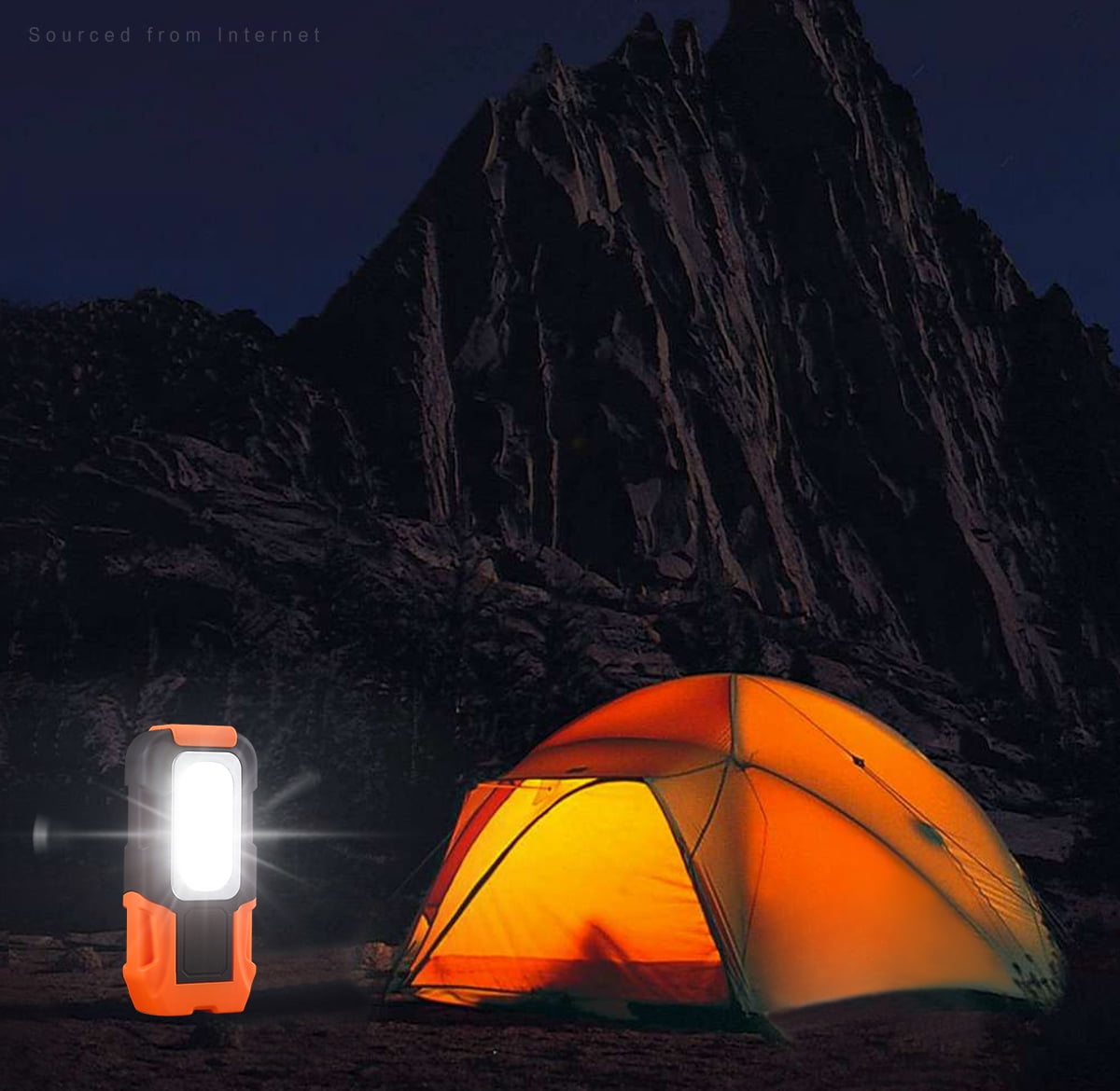 4 Pack Portable LED Work Light with Magnetic Flashlight, Battery Operated, COB Pocket Work Lights, 5000K Daylight