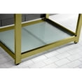 thumbnail image 3 of Kingston Brass VWP3122B7 Quadras 31" Ceramic Console Sink with Steel Base and Glass Shelf (1-Hole), White/Brushed Brass, 3 of 7