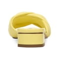 thumbnail image 2 of SAM EDELMAN Womens Yellow Woven Comfort Dawson Square Toe Block Heel Slip On Leather Heeled Sandal 5 M, 2 of 4