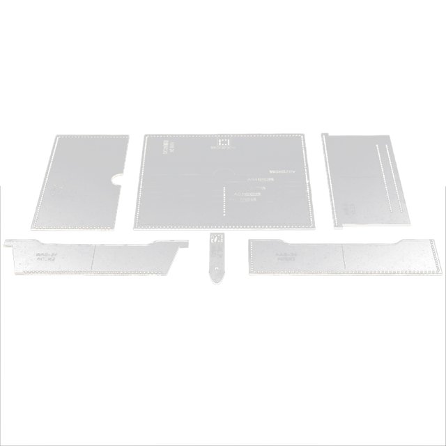 6pcs / Set Cro Acrílico Pntil Stencil Craft Cuero Para Niña Sunnimix Plantilla de acrílico transparente