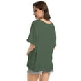 thumbnail image 6 of Women Oversized T-Shirt Loose Fit Workout Tops Short Sleeve Gym Basic Tee Shirt, 6 of 7