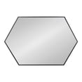 thumbnail image 3 of Kate and Laurel Rhodes Modern Hexagon Wall Mirror, 24" x 36", Black, Chic Geometric Wall Mirror, 3 of 7