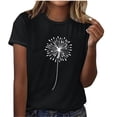thumbnail image 2 of Fiudx Ofertas Relámpago Blusa de Manga Corta con Estampado de Moda para Mujer, Divertida Camiseta con Cuello Redondo, 2 of 4