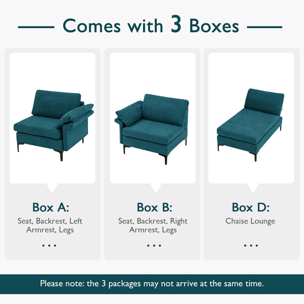 Finihen L-shaped Sectional Sofa Couch, Convertible Sectional Sofa, Extra Large Modular L-shaped Sectional Sofa with Reversible Chaise for 4-5 People, for Living Room, Peacock Blue Finihen L-shaped Sectional Sofa Couch, Convertible Sectional Sofa, Extra Large Modular L-shaped Sectional Sofa with Reversible Chaise for 4-5 People, for Living Room, Peacock Blue