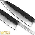 thumbnail image 2 of WHITE DEER 1095 Forged Steel Blank Santoku Chef Knife Japanese Cutlery Extreme Sharp AF, 2 of 2