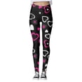 thumbnail image 1 of Gibobby Leggings afelpados para mujer Pantalones con estampado de amor personalizados para mujer, Navidad, fiesta de Santa Pilates, mallas con muñeco de nieve(J,M), 1 of 5