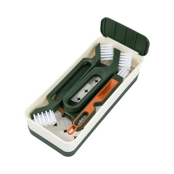Versatile Gap Brush Set For Tile And Floor Cleaning With Hard Bristles