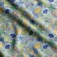 thumbnail image 1 of Soimoi Sea Shell Print,Cotton Poplin, Sewing Fabric Sold by The Yard 42 Inch Wide,Sewing Craft Quilting/Quilt Making Fabric, Multicolor, 1 of 5