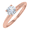 Pink, variant on 0.2 Carat Prong Set Solitaire Diamond Engagement Ring Band in 14K Rose Gold (Ring Size 8)
