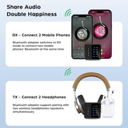 Bluetooth 5.4 Transmitter Receiver for TV Home Stereo, 2-in-1 Wireless Audio Adapter with 3.5mm AUX RCA aptX LL/HD/AD Dual Pairing Bluetooth Adapter for Headphone Speaker Car Music Streaming