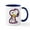 White/Navy Inside, variant on CafePress - Peanuts Flair Snoopy And Woodstock Mugs - 11 oz Ceramic Mug - Novelty Coffee Tea Cup