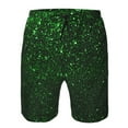 thumbnail image 3 of Pofeuu Green Sparkling Prin Men's Swim Trunks Quick Dry Bathing Suit Swimming Board Shorts Mesh Lining Beach Swimwear-X-Large, 3 of 6
