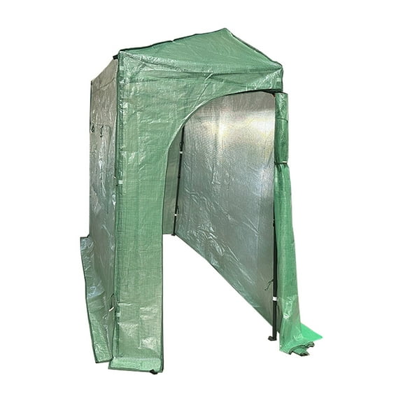 Garden Winds Custom Fit Replacement Cover Compatible with The Eagle Peak GH36 9' x 4' Lean To Portable Walk In Instant Pop Up Greenhouse Zipper Entry Doors Mesh Side Window - PE Fabric - Green