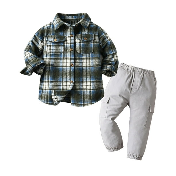 Boy Outfits Toddler Boy Clothes Baby Boy Clothes Baby Plaid Shirt Pants