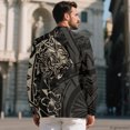 thumbnail image 3 of HELLHERO Tribal Lion Floral Pattern Polyester Classic Fit Sport Coats with Lightweight, With Pockets Versatile Men Suit Set for Prom, 3 of 8