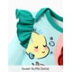 thumbnail image 4 of Romper Disney Princess Ariel para niña, manga larga de 6 a 9 m, verde, 4 of 5