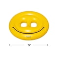 thumbnail image 5 of Swimline 72" Inflatable Smiley Face Island 2-Person Swimming Pool Raft - Yellow, 5 of 9