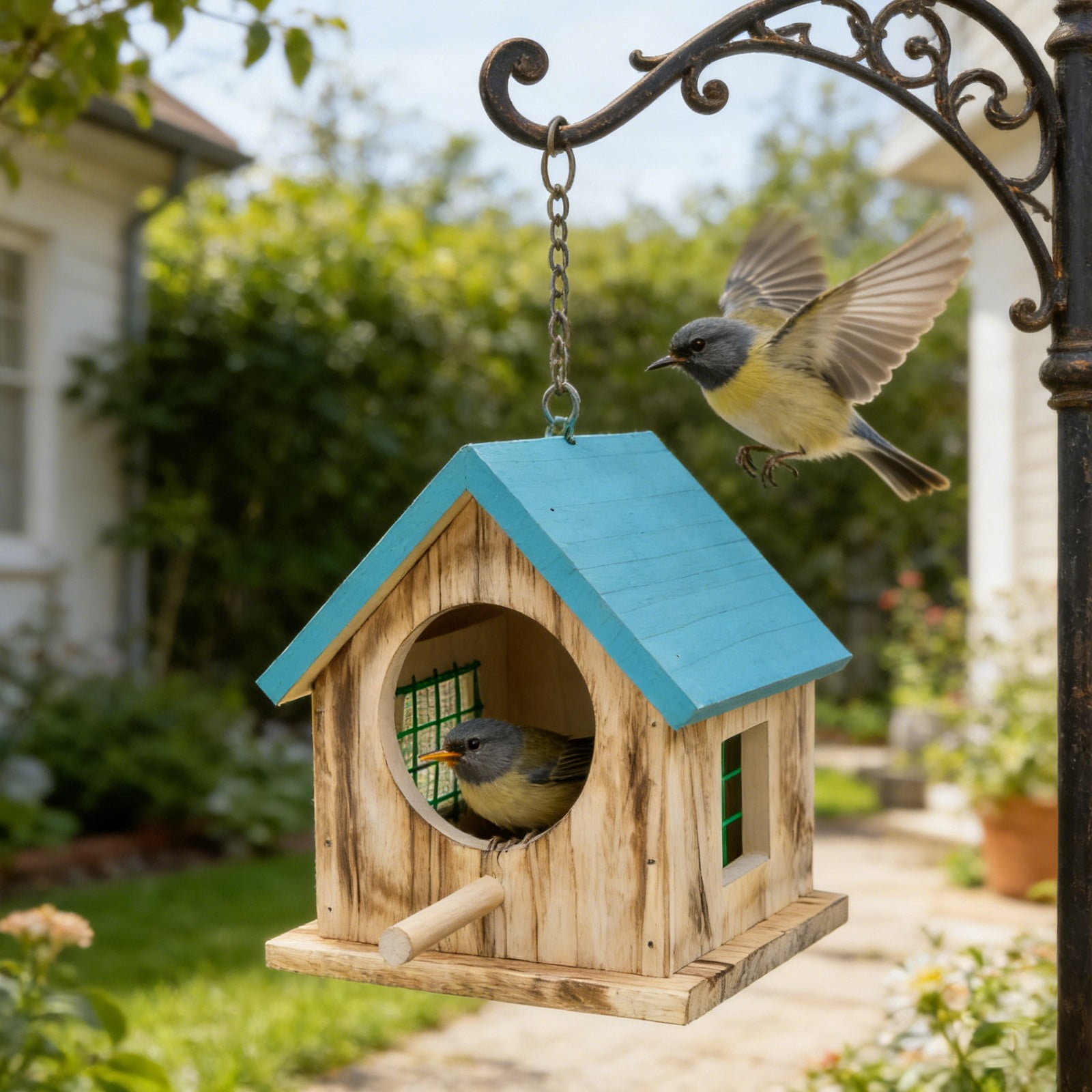 Bird Feeders For Outdoors Bird House Frame Wooden Bird Nests Courtyard Hanging Mini Bird Nests Outdoor Bird House Bird Feeder Bird Feeder Birdhouses Squirrel Proof