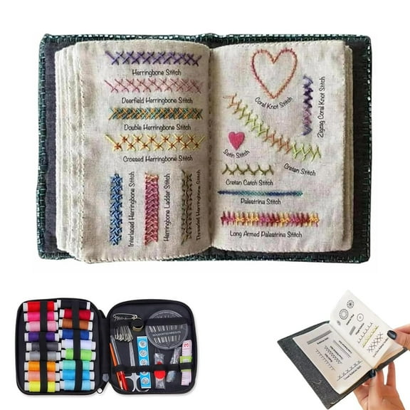 The Ultimate Embroidery Learning Book, Embroidery Stitch Book with Multiple Sewing Kit, DIY Sewing Books of Stitches for Beginners and Enthusiast, 138 Unique Patterns