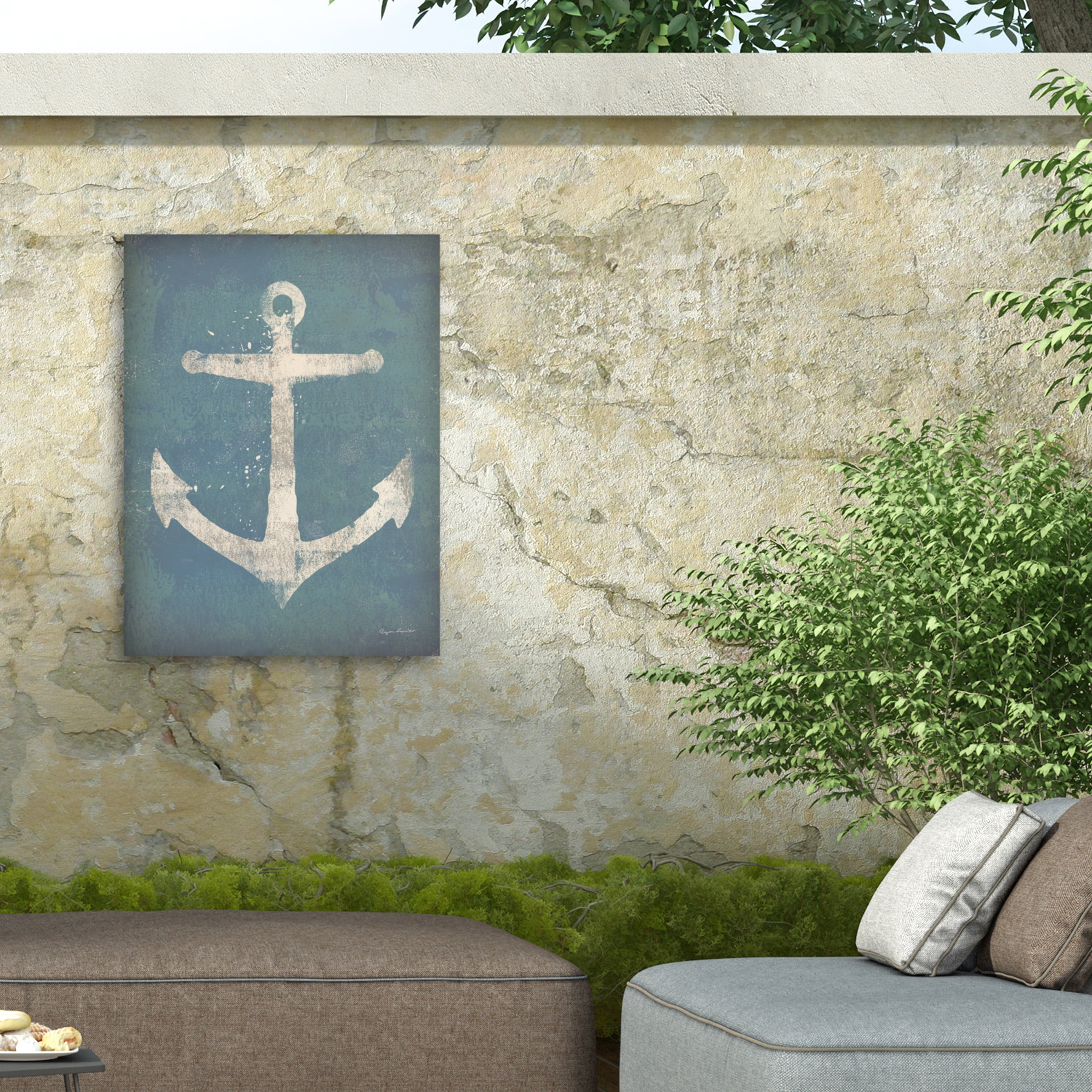 Ryan Fowler 'Anchor V2' Outdoor Canvas 19x19