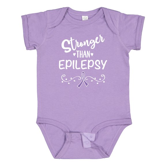Inktastic Epilepsy Awareness Month Ribbon Girls Baby Bodysuit