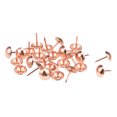 thumbnail image 2 of Uxcell Clavos de tapicería de cabeza redonda en tono oro rosa de 12mmx17mm, paquete de 100, 2 of 5