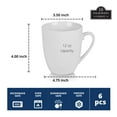 thumbnail image 2 of 10 Strawberry Street Simply White 12 fl oz Ceramic Mug, Set of 6, 2 of 5