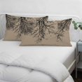 thumbnail image 4 of Brown Black Branches Throw Pillow Covers, Botanical Dead Tree Birds Soft Breathable Pillow Cases with Invisible Zipper for Sleeping, Queen Size Pillowcases for Couch Bed Sofa Chair 20x30 Inches, 4 of 9