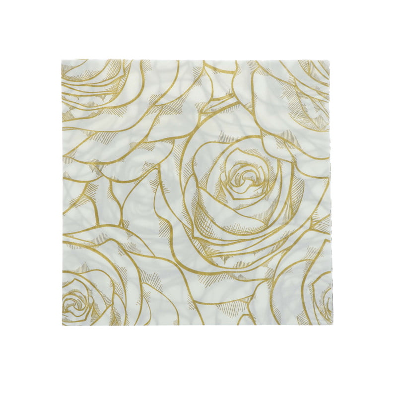 20pcs golden rose flower paper napkins serviette tissue party supply home HICA 
