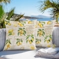 thumbnail image 5 of Waterproof Throw Pillow Covers Set of 2, 16x16 Inch Summer Lemons Decorative Pillowcases Outdoor Pillow Slip Cushion Covers Set for Couch Tent Retro Farmhouse Botanical Fruit Leaves, 5 of 7