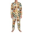 thumbnail image 3 of Hirioo 70s Hippie Style for Men's Pajama Sets 2 Piece Pjs Men's Long-Sleeved Pajama Set Button Down Sleepwear,S-XXL-X-Large, 3 of 7