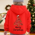 thumbnail image 2 of Staki Toddler Baby Girls Clothes Long-sleeve Hoodie Pullover Print Hooded Clothes Christmas Hoodies(Red,3-4 Years), 2 of 7