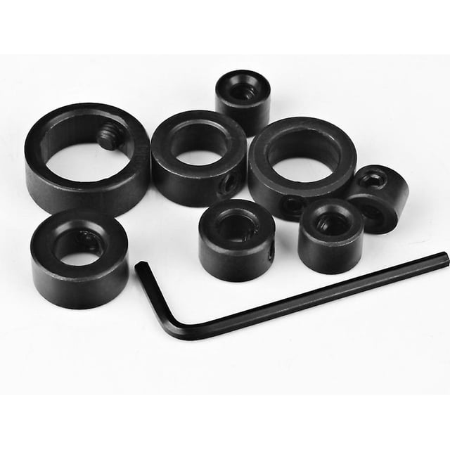 Tope de profundidad de broca, 8 piezas Collar de profundidad de tope de profundidad 3/4/5/6/8/10/12/16 mm Tope de profundidad de broca