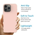 thumbnail image 4 of For iPhone 16 Pro Case, Liquid Silicone Case with Tempered Glass Screen Protector, Tekcoo Shockproof Rugged Rubber Protective Cover Microfiber Lining Cute Phone Case for iPhone 16 Pro - Pink, 4 of 10