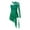 Green, variant on SiiRoh Womens Single Long Sleeve Lace Patchwork Lyrical Dance Dress Ballroom Modern Dancing Clothes Burgundy L