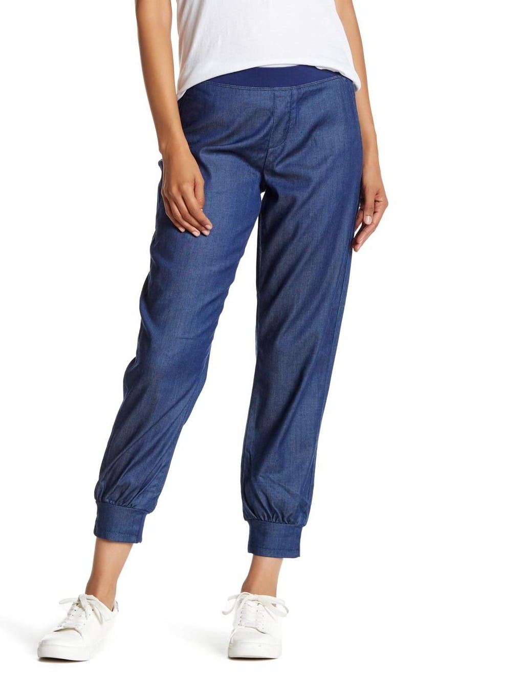 NYDJ - NYDJ NEW Blue Womens Size 12 Chambray Pull-On Jogger Casual ...