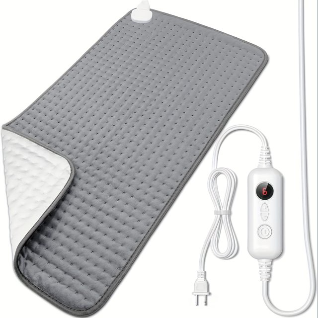 MesaSe ZECHUAN Heating Pad For Back Pain Relief 33” X 17” Electric Heating Pads For Cramps Neck Shoulders King Size Heat Pad With 6 Heat Levels Auto Shut Off Grey&Blue