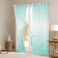 thumbnail image 3 of jejeloiu Minimalist Glitter Print Black Out Curtains Kids,Cute Stars Pattern Curtains Pack of 2 (42x63 Each) For Girls, 3 of 7