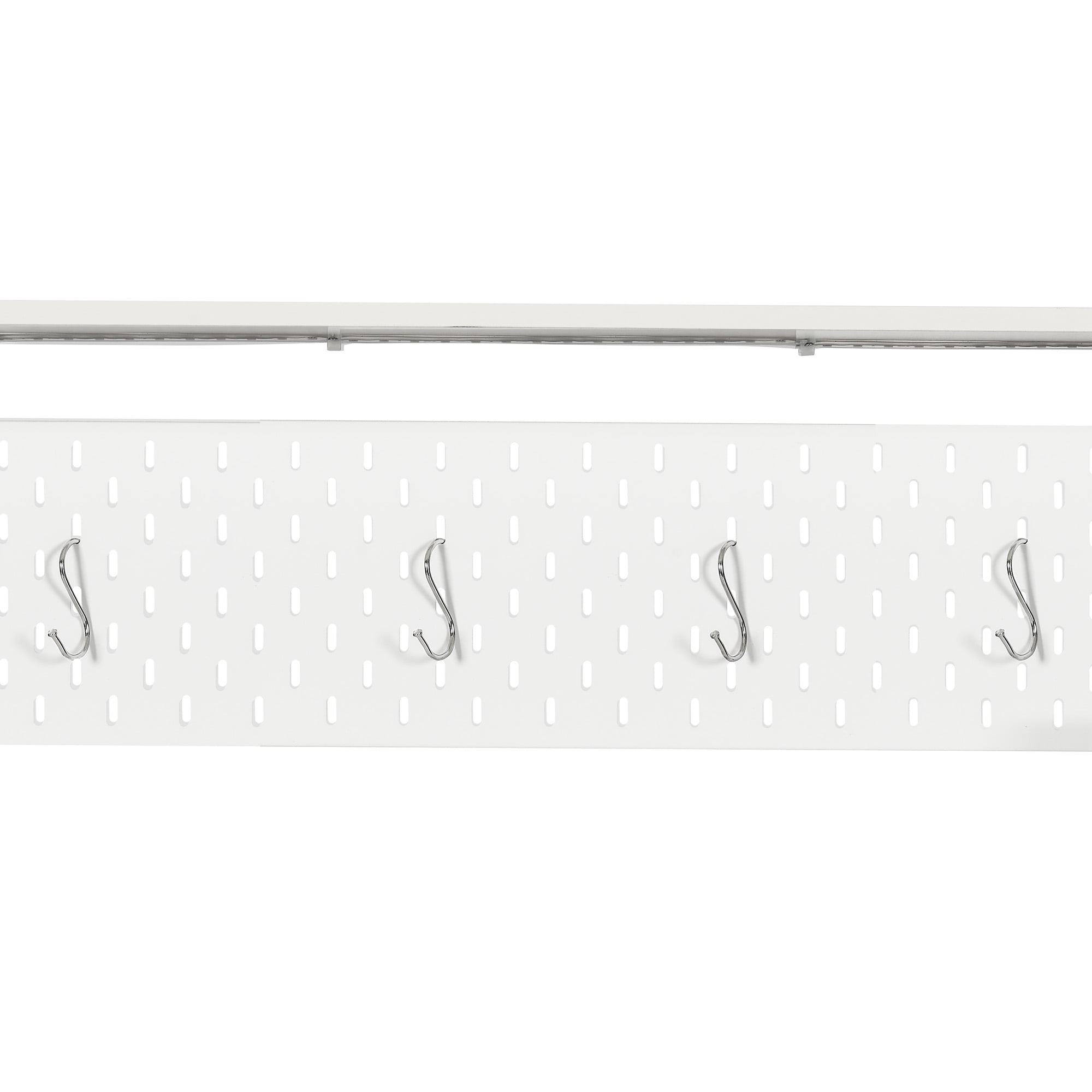 DWVO 65" Kitchen Baker's Rack with Power Outlet and LED Light, 5-Tier Microwave Stand with Hutch & Barn Door, White