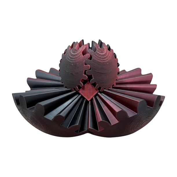 Hot Sale!3D Printed Gear Ball Spins Ball Gear Fidgets Toy,3D Printed Work Or Travel Stress Relief Toy,Activity Gear Ball For Adults & Kids Ages 6+