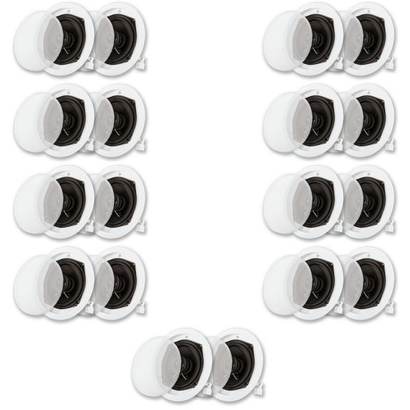 Acoustic Audio R191 In Ceiling / In Wall Speaker 9 Pair Pack 2 Way Home Theater Flush Mount