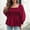 Red, variant on Womens Chiffon Smocked Peplum Tops Elegant Sexy Square Neck Long Sleeve Poet Shirt Fall Solid Cute Babydoll Blouses