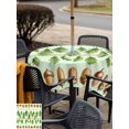thumbnail image 5 of Outdoor Tablecloth with Umbrella Hole for Patio/Picnic/Party/Camping, Green Botanical Waterproof Table Cloth Square Cover Washable, Acorn Spring Summer Plant Leaves (54"x 54"), 5 of 8