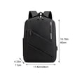 thumbnail image 2 of Vbsqjc Black Waterproof Business Backpack with USB Charging Port Laptop Backpack 1Pc, 2 of 5