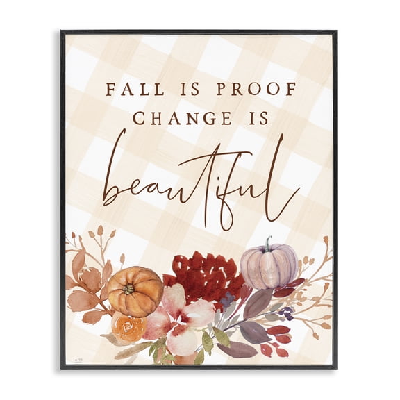 Stupell Industries Cottage Fall Is Proof Change Is Beautiful Black Framed Giclee Art, 11 x 14, by Lux Me Designs