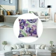 thumbnail image 5 of Tulips Flowers Purple Satin Pillowcase for Hair and Skin Silk Pillowcase Pillow Case with Envelope Closure Throw Pillow Cover for Sofa Bedroom Couch Home Car Decor - Standard,, 5 of 7