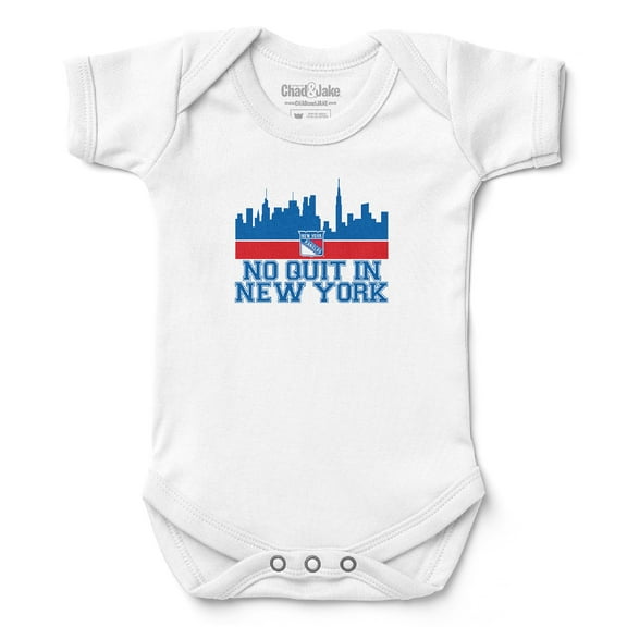 Newborn & Infant Chad & Jake  White New York Rangers No Quit Bodysuit