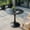Black Marble, variant on Round Dining Table, 23.6" Circle Tulip Table with Modern MDF Top with Steel Base, Mid Century Bistro Table for Kitchen, Small Places, Living Room, Cafe (White)